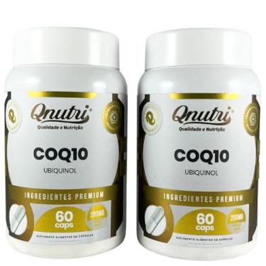 Imagem de Kit 2 Coenzima Q10 200mg 60 Cápsulas Suplemento Alimentar CoQ10 200mg 120 unidades Qnutri