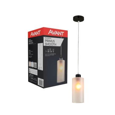 Imagem de Pendente Avant Primus Smooth 1xE27, Preto Fosco, Vidro Fosco
