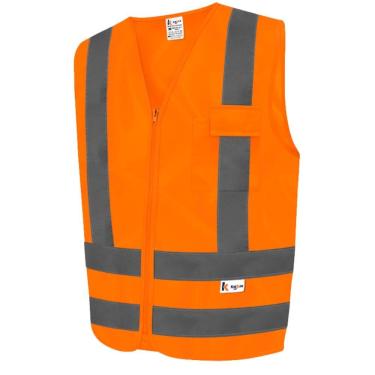 Imagem de Colete De Segurança Refletivo Com Bolso Colete Sinalização Fluorescente Kalipso