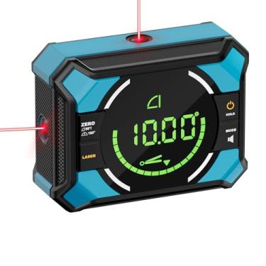 Imagem de Nível a laser com localizador de ângulo digital – Ferramenta de nivelamento Lazer 3 em 1, medidor de ângulo digital, nível a laser de parede para pendurar quadros e imagens, projeto faça você mesmo