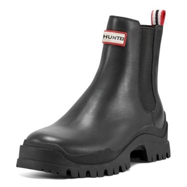 Imagem de Hunter Bota de chuva feminina Winica, Couro preto, 34