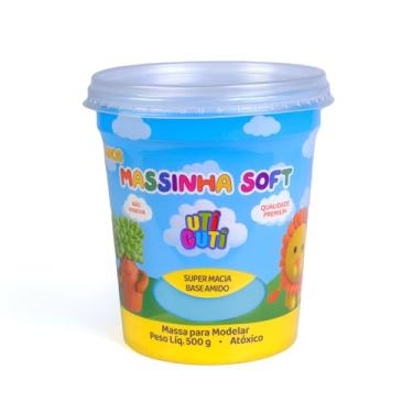 Imagem de UTIGUTI Massinha Soft Massa para Modelar Pote 500gr, Cor Azul Claro