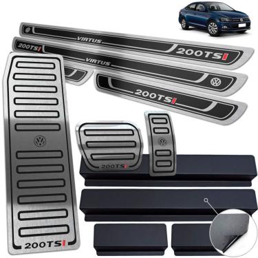 Imagem de Soleira Pedaleira Descanso Virtus 200 Tsi 2018 2020 Preto AR