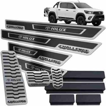 Imagem de Pedaleira Descanso Soleira Hilux Challenge 2018 19 Preto AR