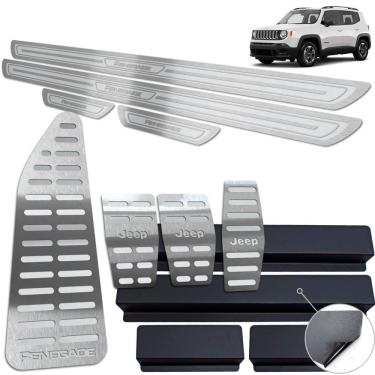 Imagem de Soleira Pedaleira Descanso Jeep Renegade Prata AR Manual