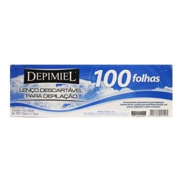Imagem de Lenço Descartável para Depilação Depimiel 100 Folhas - Fibras Naturais