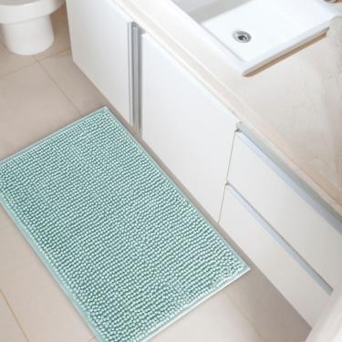 Imagem de Tapete Banheiro 40x60 Antiderrapante Bolinha Microfibra Macarrão