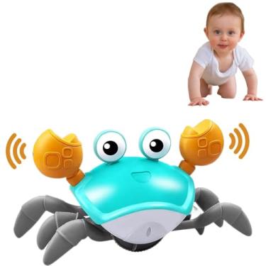 Imagem de Caranguejo Fujão Musical Infantil, Brinquedo Sensorial com LED, 23 x 13 cm, USB