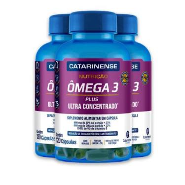 Imagem de Kit 3 Ômega 3 Plus Ultra Concentrado Catarinense 120 Cápsulas