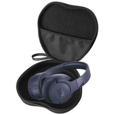 Imagem de Bonsava Capa para fone de ouvido JBL Tune 700BT cor pura Bluetooth sem fio bolsa de armazenamento EVA com caneta de limpeza