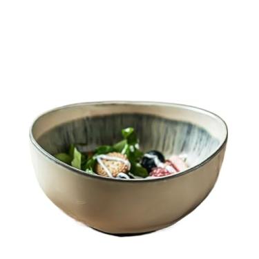 Imagem de URGDWEKJY Tigela de salada retrô de frutas tigela de cerâmica em formato japonês tigela de arroz doméstico tigela de frutas
