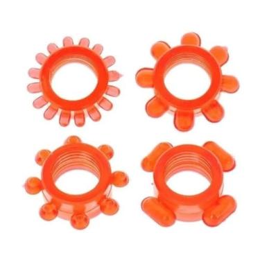 Imagem de Anel Mega Silicone Anel Peniano Elástico para Performance e Estimulação Prazer Intenso [VERMELHO] KT809