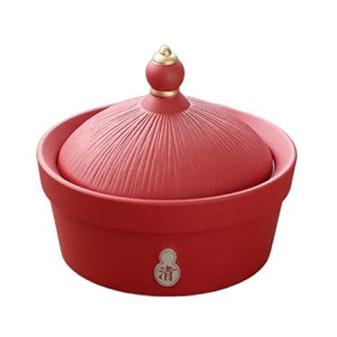 Imagem de Cinzeiro de cerâmica multifuncional com tampa bandeja de cinzeiro criativa decoração de mesa caixa de armazenamento cinzeiros para cigarros (B)