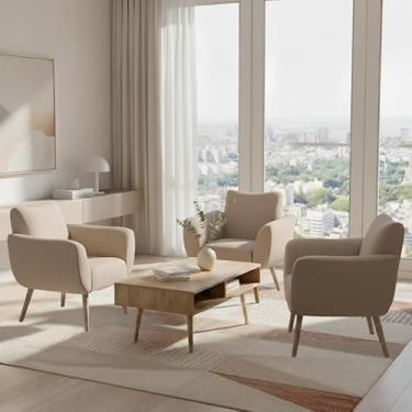 Imagem de Kit De 3 Capas Para Cadeira Poltrona Opala Em Malha Gel Premium Lisa Avulsa Ajustável (Avelã)