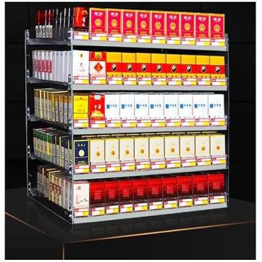 Imagem de Prateleiras De Exposição Da Loja, Suporte De Exposição Do Cigarro, Empurrador Automático Do Cigarro, Cremalheira De Exposição Impermeável Do Cigarro Dos Super, Clear, 30x29x56cm