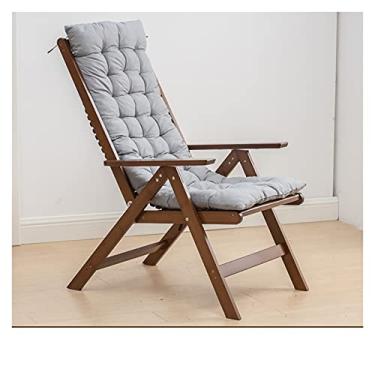 Imagem de 5JJJLOOOPP Cadeira de gravidade zero cadeira de gramado cadeira de praia dobrável ao ar livre de madeira comprimento ajustável quarto, varanda, piscina, deck, pátio - ergonômica - nogueira (cor
