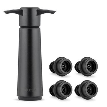 Imagem de Bomba Wine Saver WOTOR com 4 tampas de vácuo de silicone