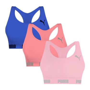 Imagem de Kit 3 Tops Puma Nadador Sem Costura Feminino