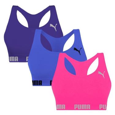 Imagem de Kit 3 Tops Puma Nadador Sem Costura Feminino