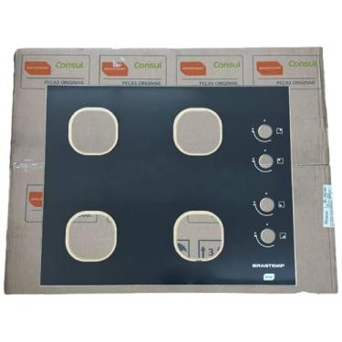 Imagem de Mesa Tampo Vidro Fogão Cooktop 4 Bocas Brastemp BDD61AE