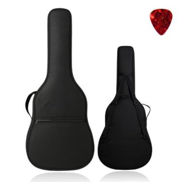 Imagem de Capa Luxo Acolchoada Almofadada para Violão Flat Bag Estofado Bag Mochila Revestida, Impermeável, Extra Proteção com Enchimento, com Bolso e Alças Ajustáveis