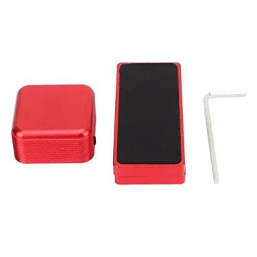 Imagem de Suporte magnético de giz de bilhar multifuncional portátil acessório para taco de sinuca com artesanato requintado e construção de liga de alumínio (vermelho)