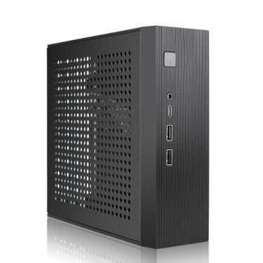 Imagem de Capa Mini ITX HTPC, SFF Small Form Factor Mini-Torre PC Case 0,6 mm SPCC Gabinete de Computador Painéis Ventilados Suporta Placa-Mãe Mini-ITX (170 x 170 mm) com Áudio USB-C para PC Desktop Montado na