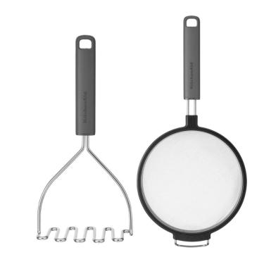 Imagem de Jogo Peneira e Amassador Batatas Cozinha Cinza KitchenAid