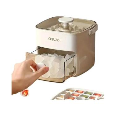 Imagem de Fabricador De Gelo Extra Grande De 48 Cubos, Camada Dupla, Deslizament