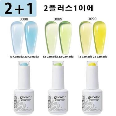 Imagem de Esmalte De Unha Em Gel Colorido De Verão 3pcs Arte Clavo Translucente 
