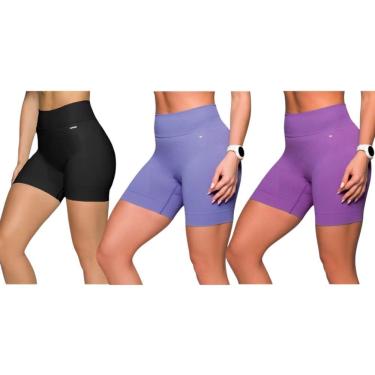 Imagem de Kit 3 Shorts Selene Sem Costura Feminino
