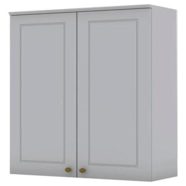 Imagem de Armario Aereo 2 Portas Mdf 80 Cm Americana C356 Cinza Henn - MILANI MO
