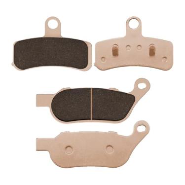 Imagem de ZHENGHE Pastilhas de freio de motocicleta de cobre sinterizado dianteiro e traseiro para Harley Davidson Fatboy, Heritage Softail Classic, Dyna Wide Glide, Super Glide, Standard, Low Rider, Street Bob