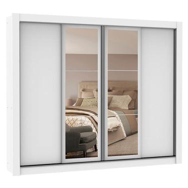 Imagem de Guarda Roupa Casal 4 Portas de Correr com Espelhos Madesa