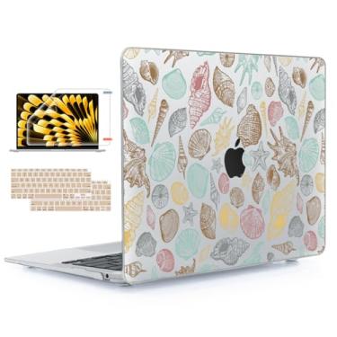 Imagem de YSCLBAHUK Capa compatível com MacBook Air de 13 polegadas 2021 2020-2018 M1 A2337 A2179 A1932 Retina, protetor de tela rígida e adesivo para trackpad e capa de teclado para Mac M1 de 13,3 polegadas