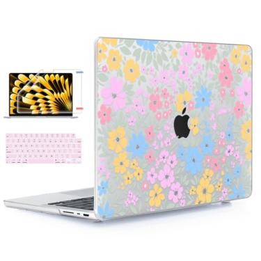 Imagem de YSCLBAHUK Capa compatível com MacBook Pro de 14 polegadas 2024-2021 M4/M3/M2/M1 Pro Max A3185 A3401 A3112 A2918 A2779 A2442, capa rígida + protetor de tela + adesivo para trackpad + capa de teclado