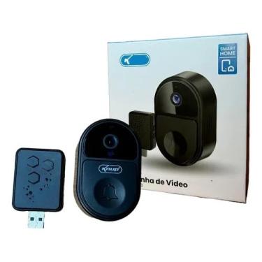 Imagem de Campainha de Vídeo Inteligente, Ca202, Visualização 90°, Bateria 1000mAh, Wi-Fi 2.4GHz, Visão Noturna, Monitoramento em Tempo Real, com Receptor e Entrada Para Cartão MicroSD até 32GB