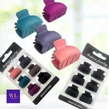 Imagem de kit 6 Piranhas de Cabelo Preto, Marrom e creme - Diversos