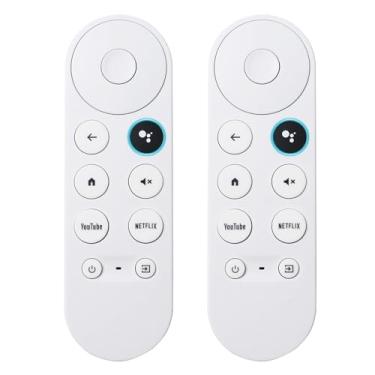 Imagem de 2 pacotes G9N9N novo controle remoto de substituição Google Chromecast TV Voice Smart, compatível com Google Chromecast 4k, Google TV Streamer 4K (compatível apenas com Snow Chromecast Google)