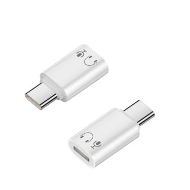 Imagem de UCCUNEVVA Adaptador de áudio USB C para Lightning (pacote com 2), USB C macho para fone de ouvido Lightning fêmea, conversor HiFi suporta chamada/ouvir música/controle remoto/microfone (branco)