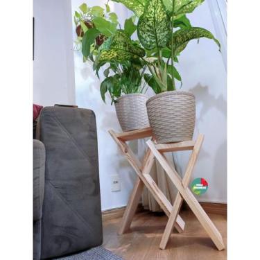 Imagem de Kit Suportes De Madeira, Decoração Com Plantas, Vasos SV5 - Minha Jard