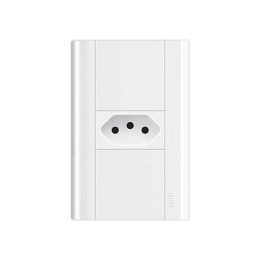 Imagem de Tomada Fame Modulare 2p+t 20a Com Placa 4x2 Branco