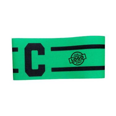 Imagem de Braçadeira Faixa Capitão Personalizável Brasão Time Fecho tiras autoco