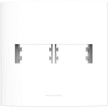 Imagem de Placa 4X4 2 Módulo Suporte Branco Inova Pro 85004 Alumbra