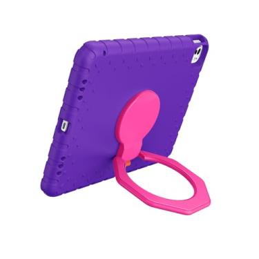 Imagem de BILLISGOVA Capa para iPad Air/Pro 13 com suporte robusto de rotação de 360°, suporte para lápis, capa super protetora para iPad de 13 polegadas M3 2025, M4/M2 2024, para crianças e famílias, roxo