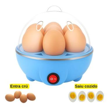 Imagem de Cozedor Ovos Elétrico Saudável Rápido Prático Cozinhar Cor Azul - Bahr