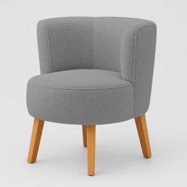 Imagem de Poltrona Moderna para Recepção Clinica Ergonômica Tecido Boucle Confor