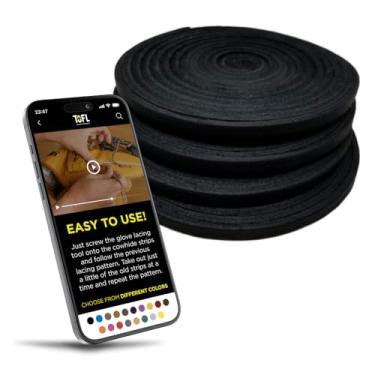 Imagem de Luva de beisebol e softbol TOFL com cadarço de couro, Black 4