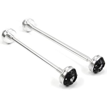 Imagem de Protetores de roda deslizantes de eixo Arashi Garfo dianteiro e traseiro para Yamaha YZF R1 2004-2006, peças de acessórios de motocicleta prata