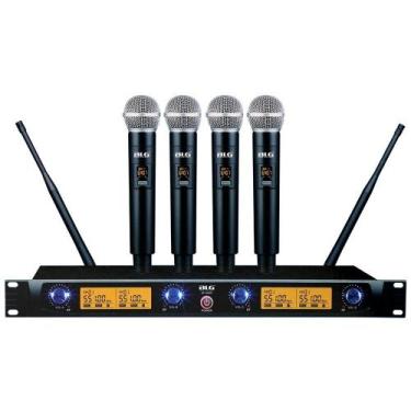 Imagem de Microfone Sem Fio de 4 Canais BLG Uhf - UF-4000